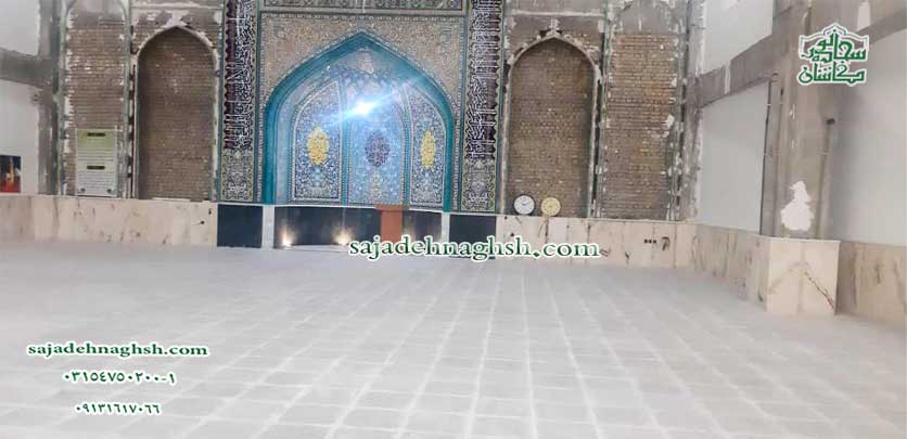 نصب فرش مسجد در بوئین زهرا